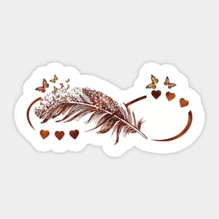 Infinity feather Sticker